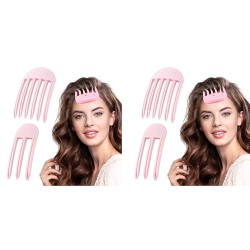 MAYCREATE® 2pcs Hair Volumizer Volume Clips for Women Men, Volumizing Hair Puff Clips, Womens Instant Comb for Fluffy Bangs, No-Trace Hairs Root Lifting Clip (Pink) 4 PCS MAYCREATE® 2pcs Hair Volumizer Volume Clips for Women Men, Volumizing Hair Puff Clips, Womens Instant Comb for Fluffy Bangs, No-Trace Hairs Root Lifting Clip (Pink) 4 PCS